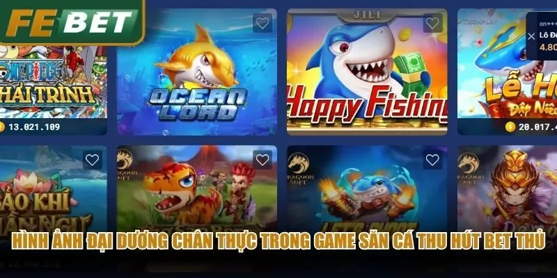 Hình ảnh đại dương chân thực trong game săn cá thu hút bet thủ