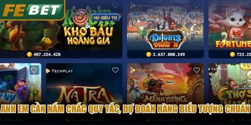 Anh em cần nắm chắc quy tắc, dự đoán hàng biểu tượng chuẩn