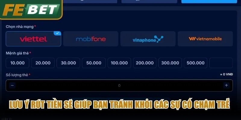 Lưu ý rút tiền sẽ giúp bạn tránh khỏi các sự cố chậm trễ không đáng có